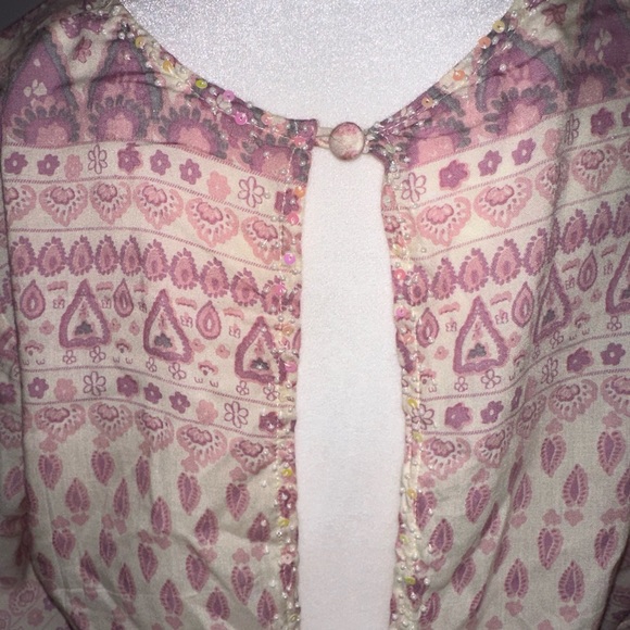 Boho Beachy Chic Maizy Cummings Maxi Dress pinks Size Medium - Picture 3 of 11